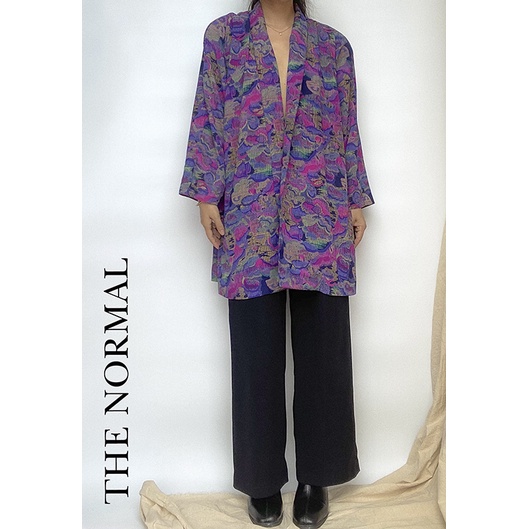 Áo mỏng khoác ngoài có đệm vai 2NDHAND vintage THE NORMAL (RM56)