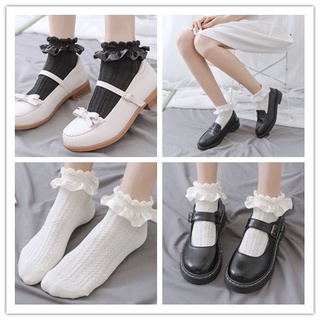 Lolita Girl Socks Thin Japanese JK Lace Socks In Summer Lolita Cute Girl Twist Low-end Socks