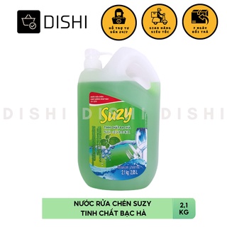 Nước rửa chén bát hữu cơ suzy 2,1kg tinh chất bạc hà, chất lượng nhật bản | dishi