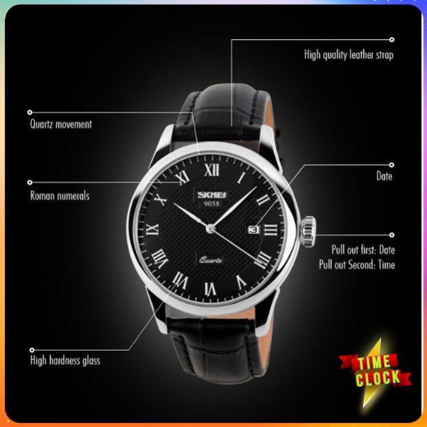Đồng hồ nữ dây da SKMIE,Doanh nhân Đồng hồ thạch anh Thời trang mới Dây da không thấm nướC,BH 12 tháng