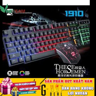 🎁Freeship🎁 Combo Bàn phím giả cơ và Chuột chuyên game R8 1910 Led 7 màu có dây -dc2348