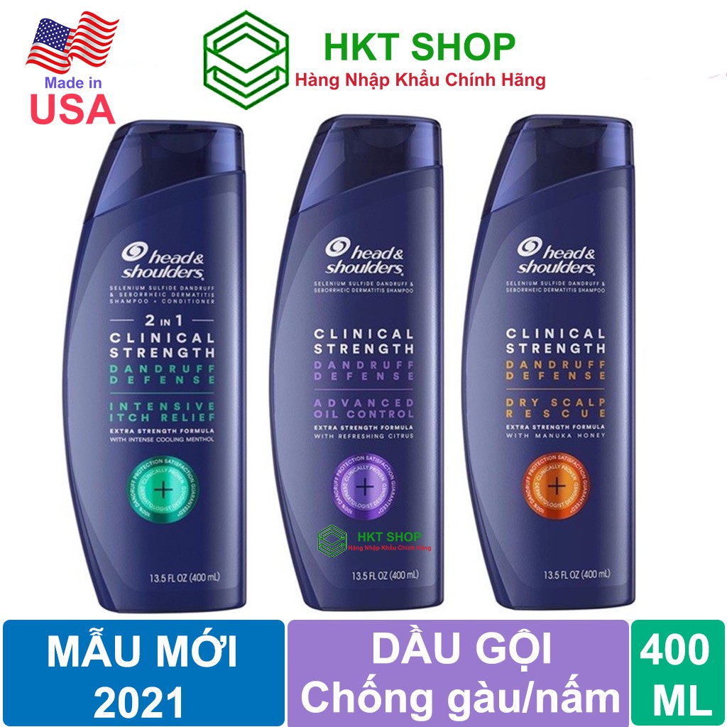 [USA] Dầu gội Head &amp; Shoulders Clinical Strength mẫu mới 400ml HKT Shop