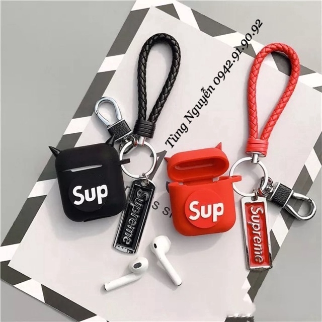 Vỏ Case Airpod Silicon kèm Logo