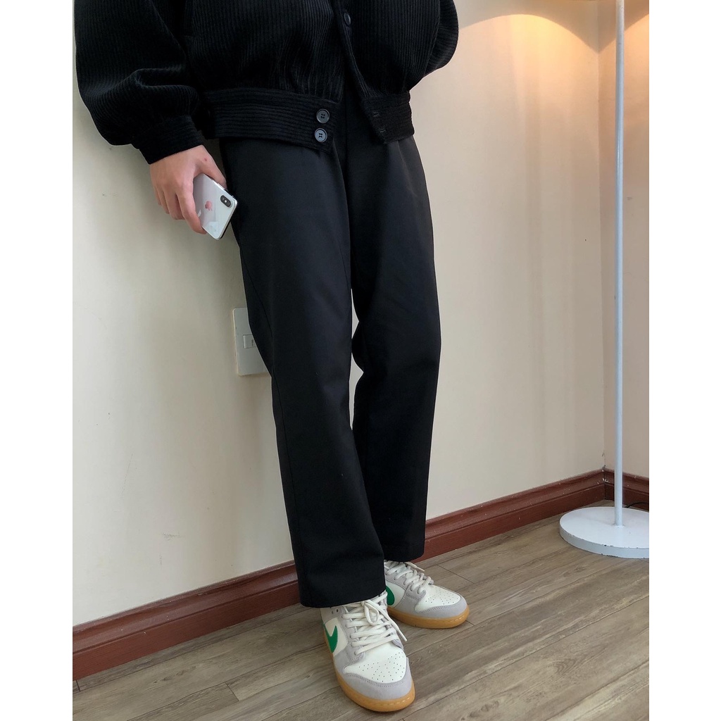 Quần âu nam cao cấp JAMS baggy ống suông co giãn vải dày dặn basic trousers