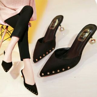 Oder sz 34-39 sục cao gót có cả da lộn lẫn da pu
