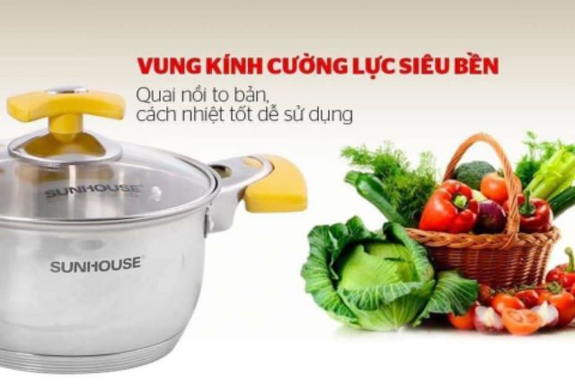 Bộ nồi inox 5 đáy SUNHOUSE SH787