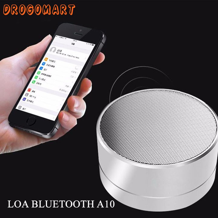 ( FREESHIP 99K ) Loa bluetooth mini led nháy vỏ nhôm A10 Âm thanh sống động Bảo Hành Chính Hãng 1 đổi 1