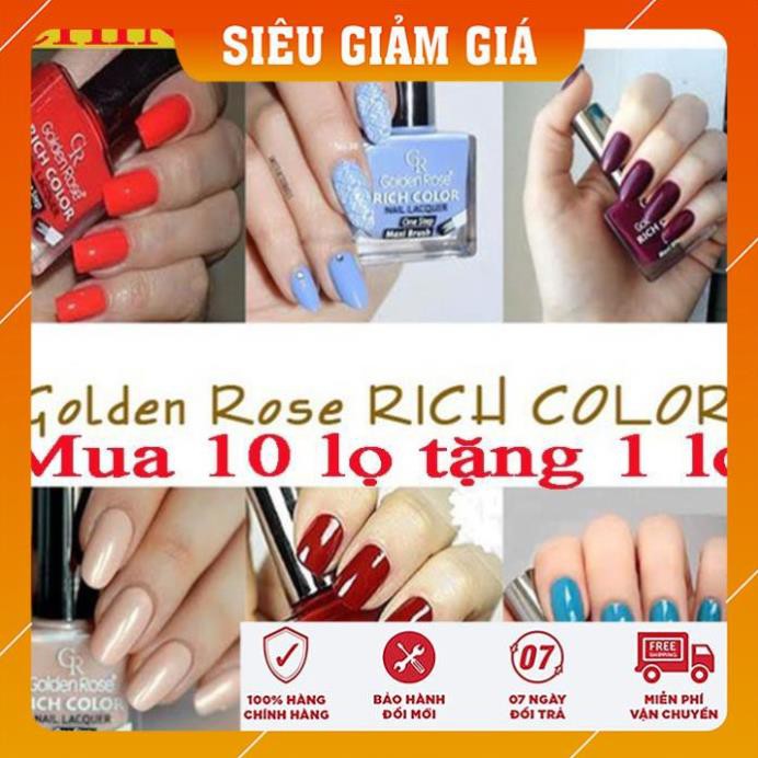 [FreeShip - XẢ KHO CẮT LỖ] Sơn móng tay đẹp/Nước sơn móng siêu bóng mịn và nhanh khô rich golden rose