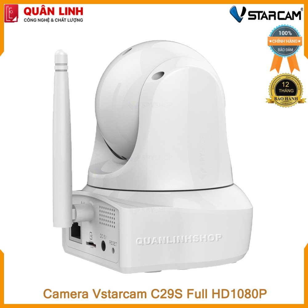 Camera IP Wifi hồng ngoại Vstarcam C29s Full HD 1080P 2MP màu trắng kèm thẻ 32GB Class 10