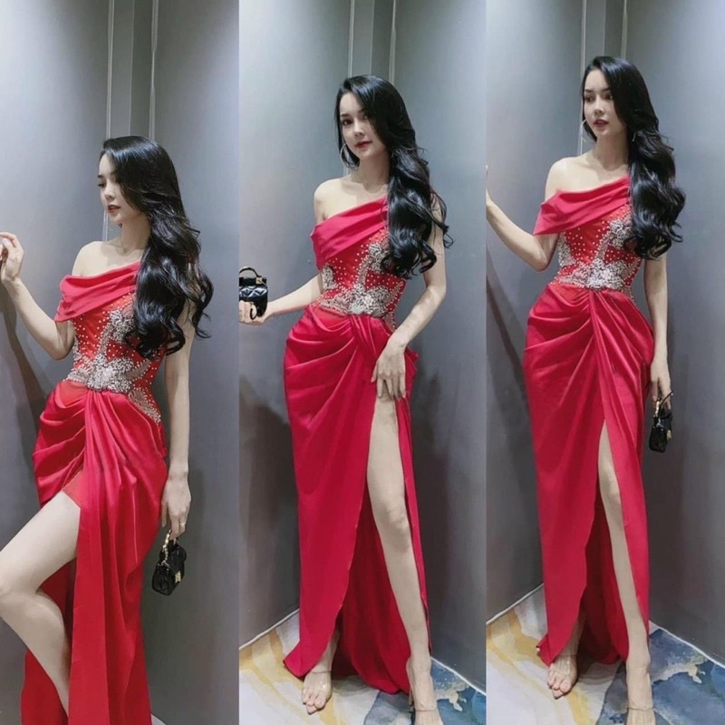 Đầm body dự tiệc kết cườm hoạ tiết hoa sang trọng TRIPBLE T DRESS - size M/L -MS188Y