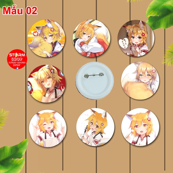 Set 8 Huy Hiêu anime Sewayaki Kitsune no Senko-san Sống cùng nàng cáo thần