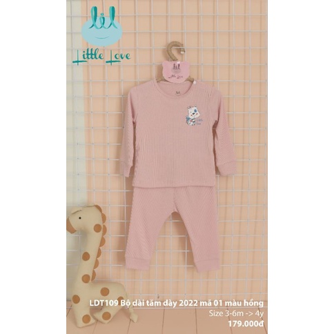 Lil little love - Bộ dài tay vải nỉ co giãn 4 chiều cho bé 9m-4y