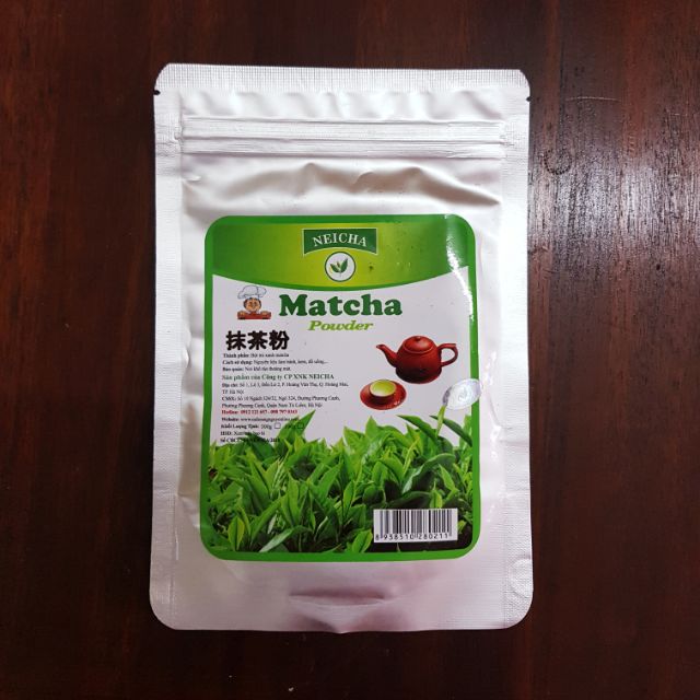 Bột Trà Xanh/Bột Matcha nguyên chất Đài Loan mũ trắng gói 100g