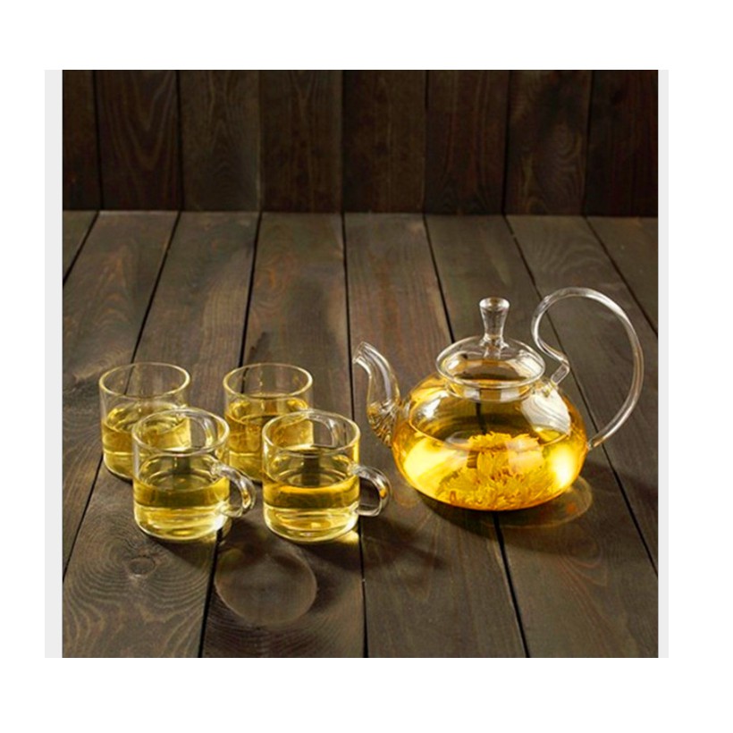 Bộ ấm chén pha trà thủy tinh zeno SET61