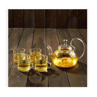 Bộ ấm chén pha trà thủy tinh zeno SET61