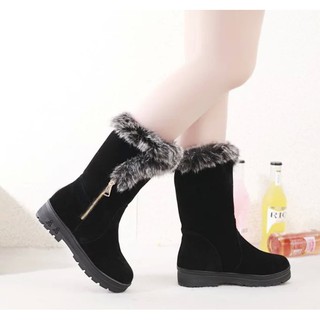 Giày Boot Cao Cổ Lông