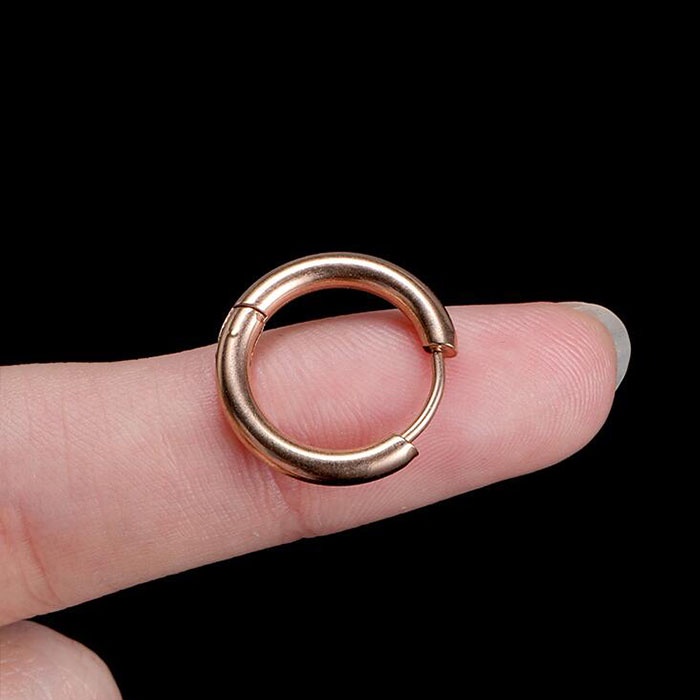 1 Khuyên Tai Tròn Bằng Thép Không Gỉ Thời Trang