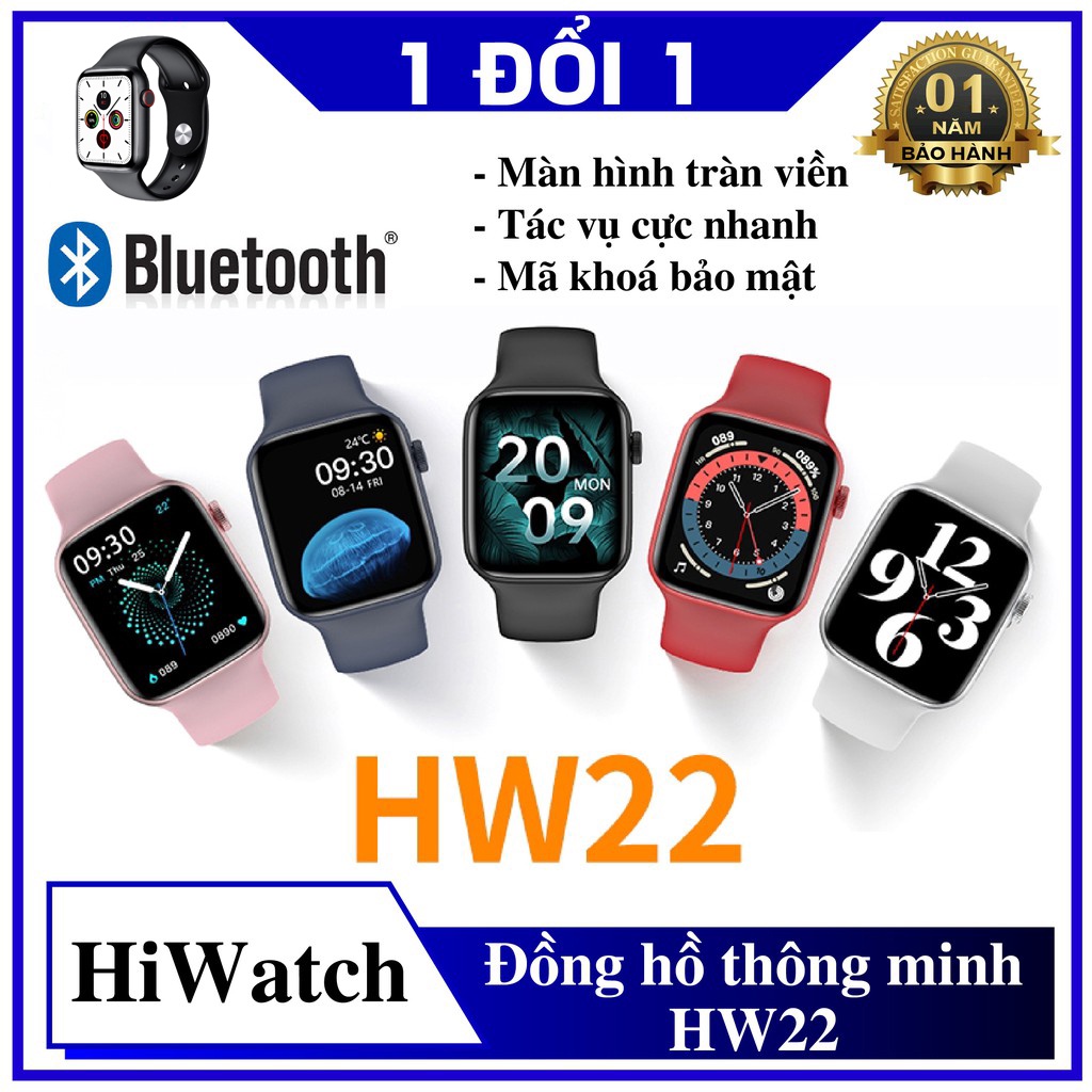 Đồng hồ thông minh Hw22 pro nghe gọi, thay hình nền, cảm ứng siêu mượt, màn hình 4k