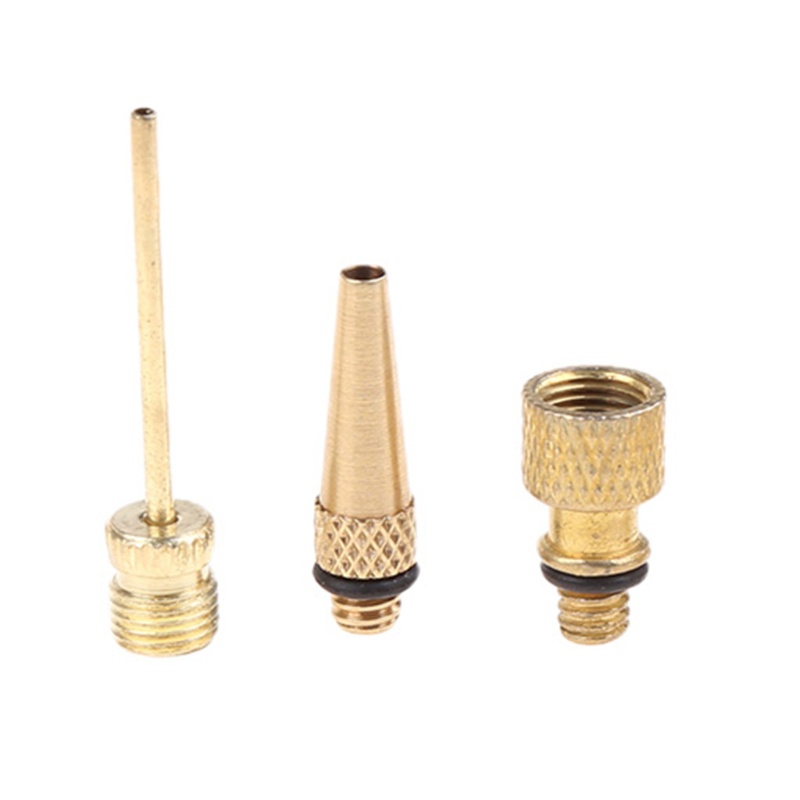 Set 6 đầu chuyển đổi vòi bơm bánh xe đạp bằng đồng thau