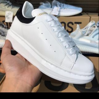 Giày thể thao,sneakers nam nữ M.C.Q trắng gót đen,
