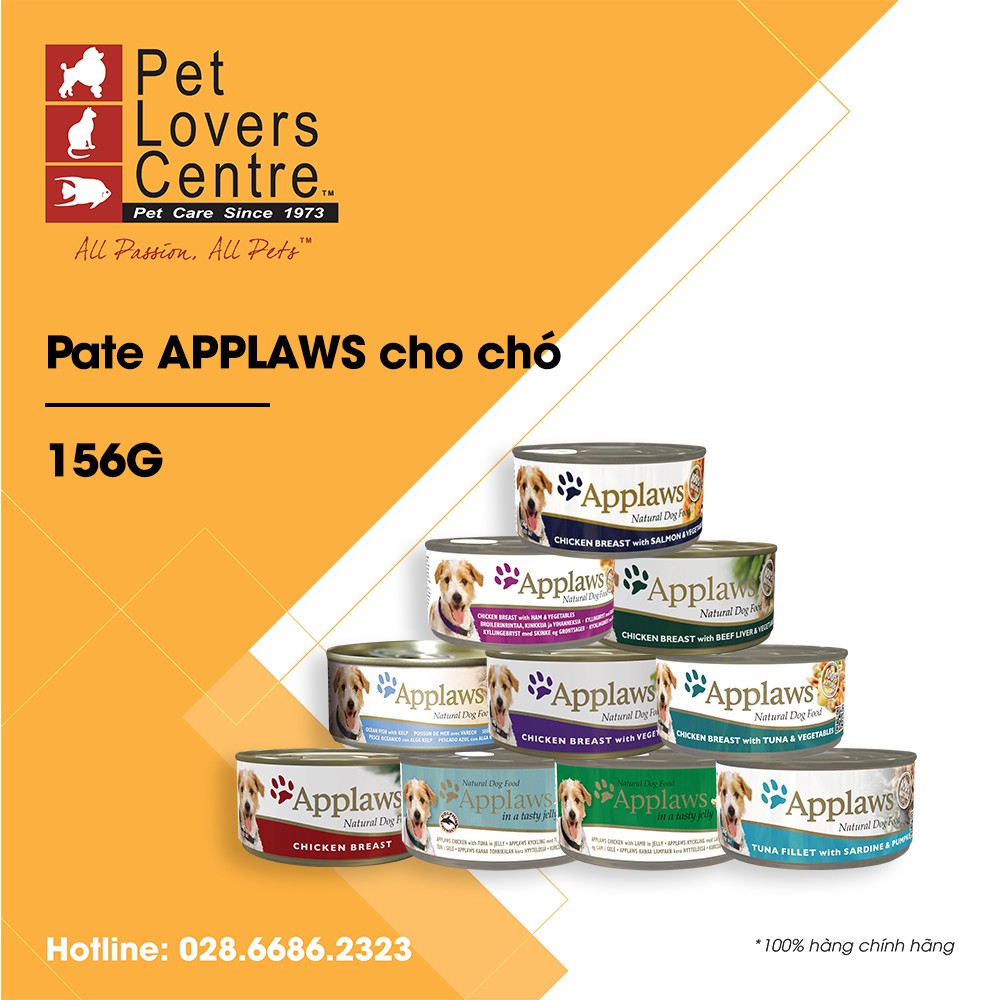 [7 vị] Pate cho chó APPLAWS 156g