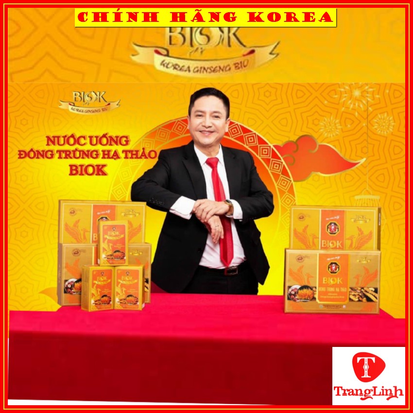 Đông trùng hạ thảo Biok thượng hạng, hộp 30 gói - Tăng thể lực, giảm stress, phòng ung thư - tranglinhkorea