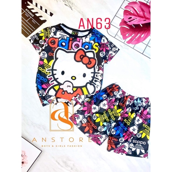 Bộ thun lạnh 3D quần đùi cho bé trai/gái