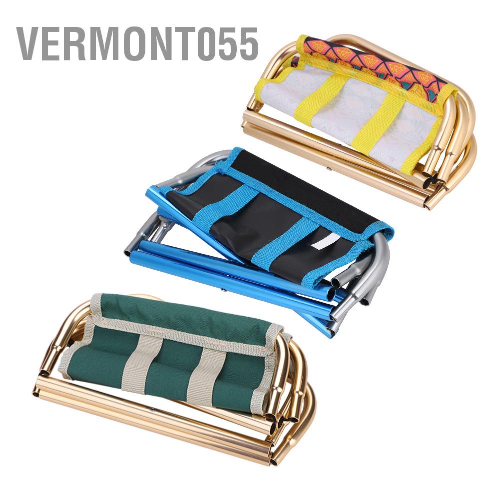 Có thể bán buôn Ghế câu cá ngoài trời nhẹ Gấp di động Cắm trại dã ngoại có thể gập lại với túi Vermont055 Hàng giao ngay