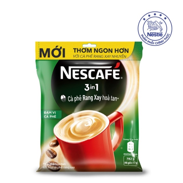 Nescafé 3in1 Đậm Vị Cà Phê (Bịch 46 gói x 17g)