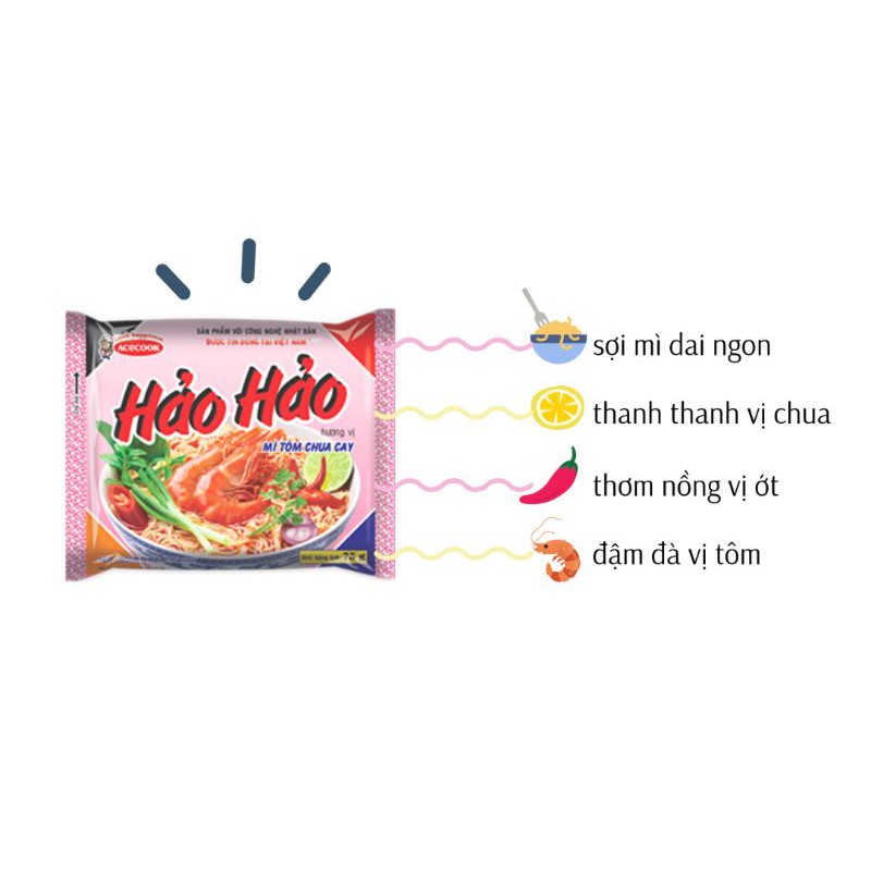 Thùng mì hảo hảo chua cay 15 gói