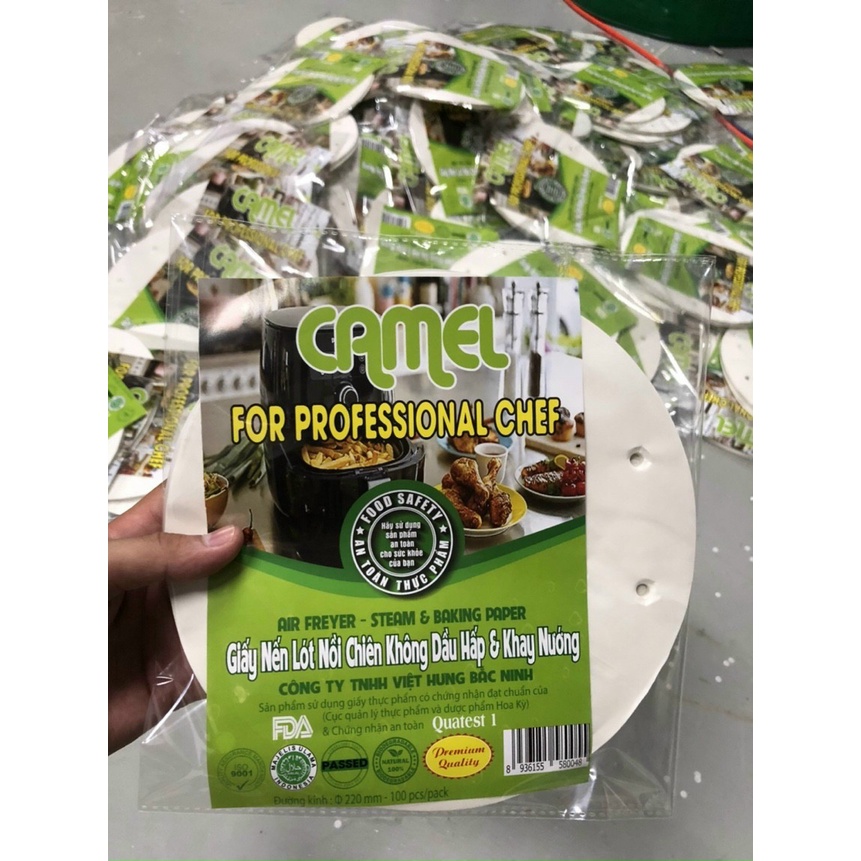 Giấy nến tròn lót xửng hấp, nồi chiên không dầu, hấp bánh bao Shop Bé TiTi