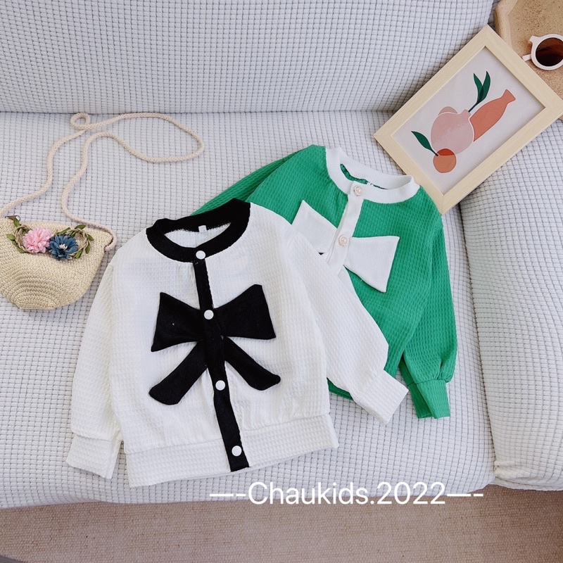 Áo khoác tổ ong cho bé gái