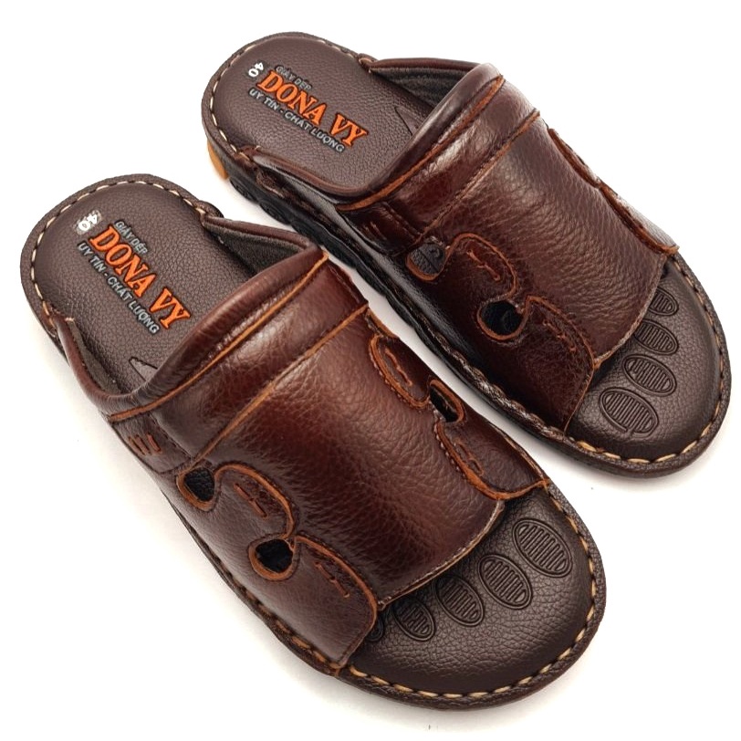 Dép Da Bò Cao Cấp Trung Niên- Kínon Shop