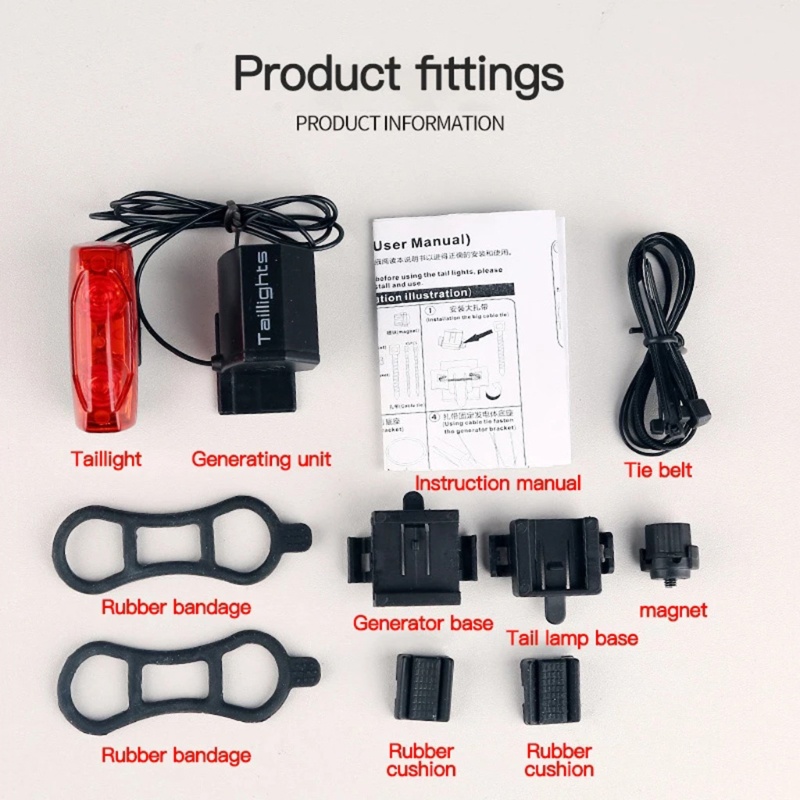 Đèn Hậu Xe Đạp Tự Động Từ Tính Chống Thấm Nước