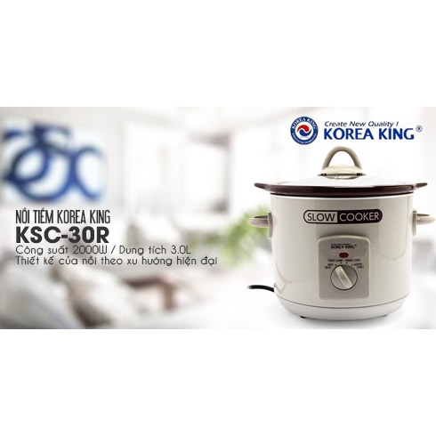 [Thương hiệu Hàn Quốc] Nồi tiềm nấu chậm Korea King KSC-30R 3L