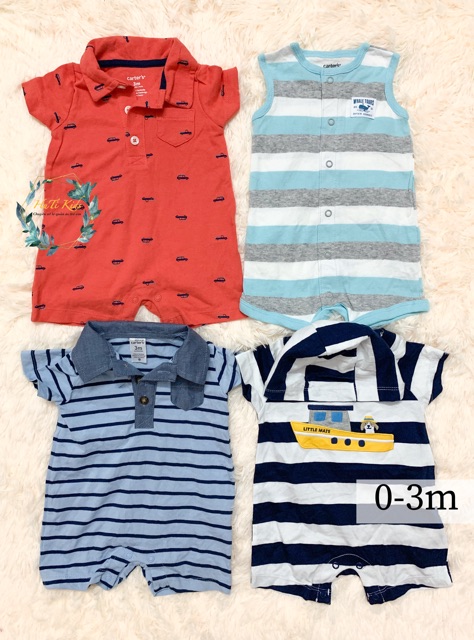 Bodysuit đùi bé trai xuất dư hãng Cảter từ 0-3m