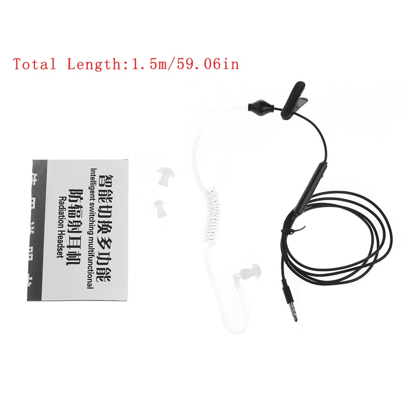 Tai Nghe Nhét Tai Chống Bức Xạ Có Micro 3 5mm