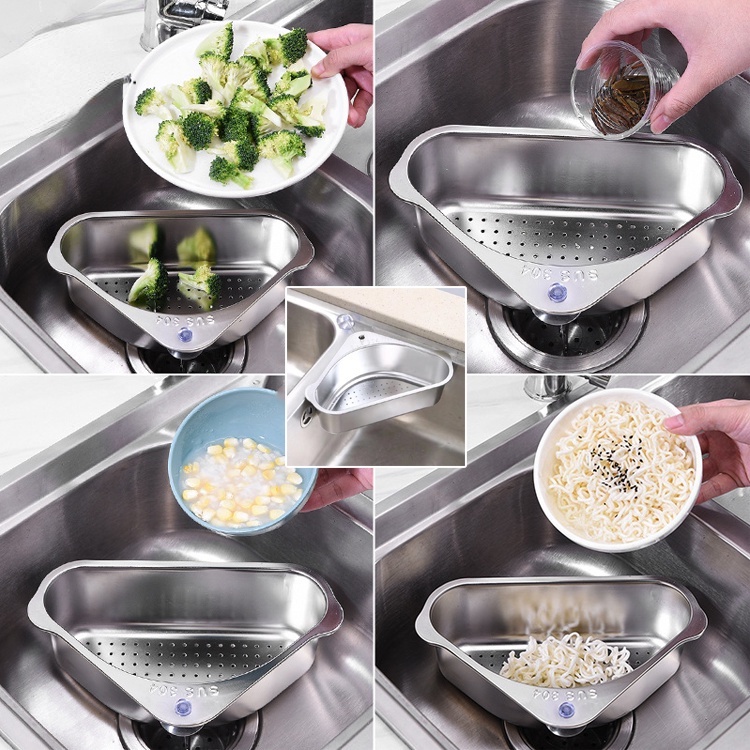 Rổ lọc rác bồn rửa chén INOX ngăn tắc bồn rửa,không ghê tay | Khay lọc rác bồn rửa chất liệu siêu bền,chống hoen gỉ