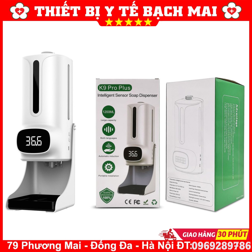 Máy Đo Thân Nhiệt Và Sát Khuẩn Tay Tự Động OROMI K9 Pro Plus