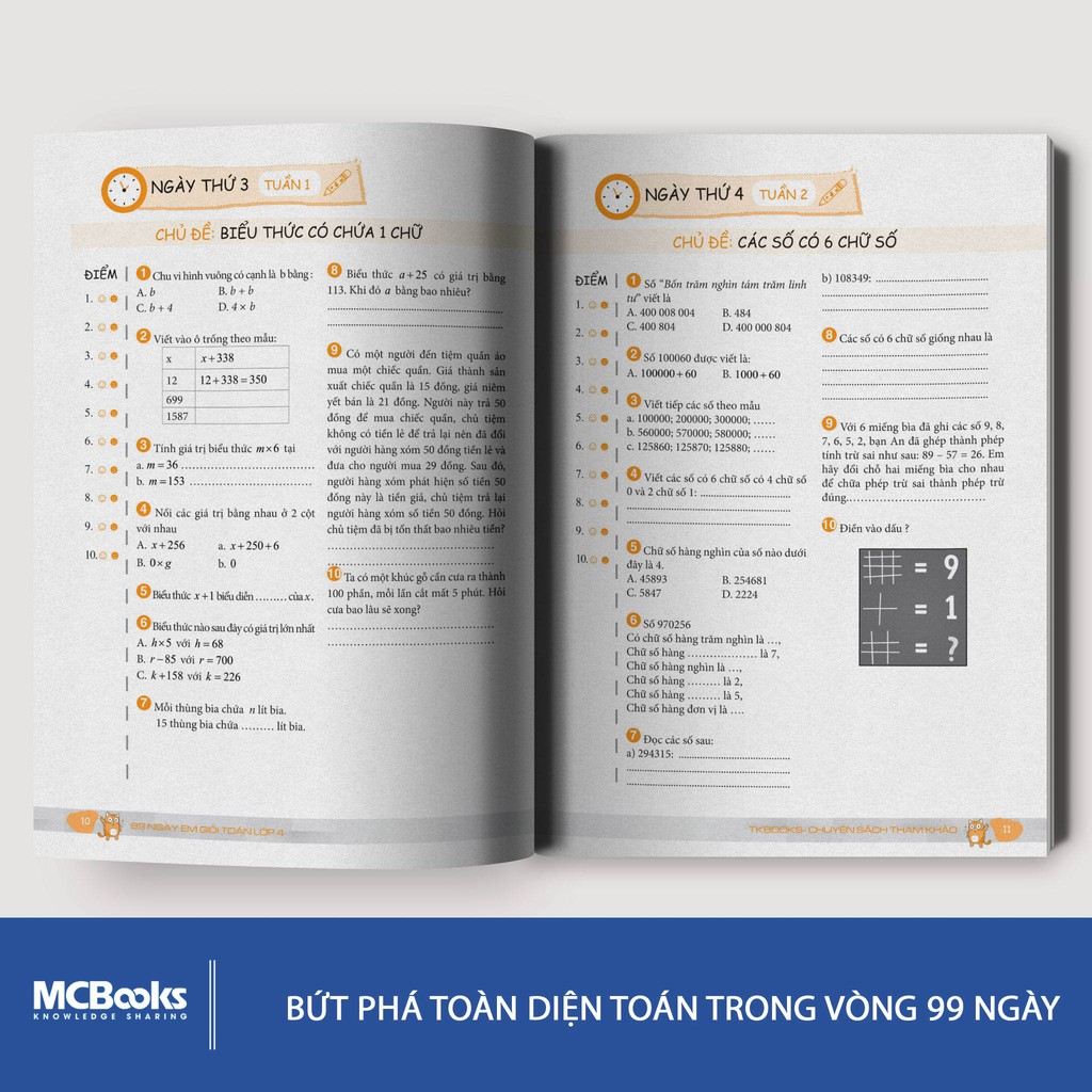 Sách - 99 Ngày Em Giỏi Toán Lớp 4 - TKBooks