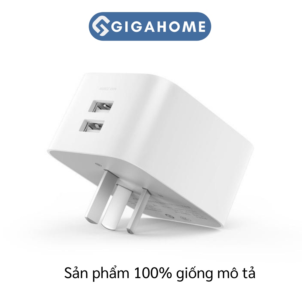 Ổ Cắm Điện Thông Minh GIGAHOME Kết Nối Wifi, Tích Hợp Đầu Cắm 2 Chấu, 3 Chấu 5970