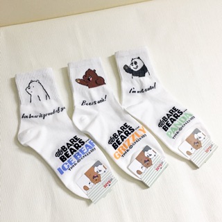 Tất Hàn cao cổ hình bộ 3 chú gấu We bare bear Hoi Hoi Project