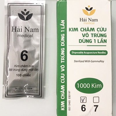 Kim châm cứu Hải Nam gói 100 chiếc các số