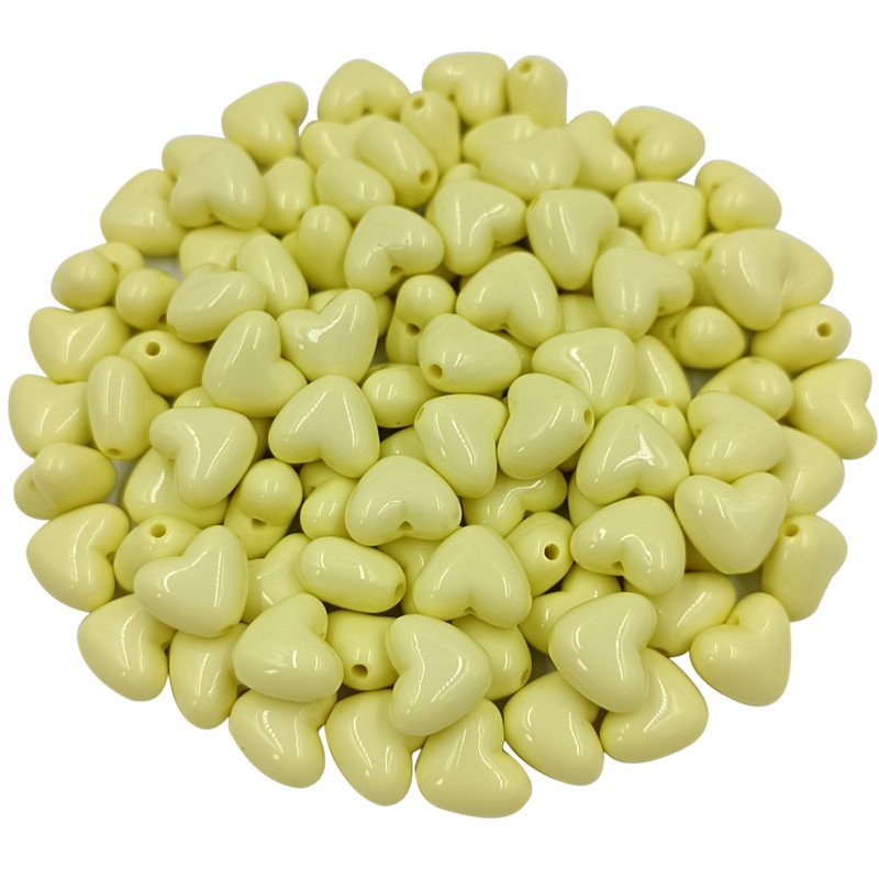 Hạt Nhựa Acrylic Hình Trái Tim Màu Sắc Ngọt Ngào Dùng Làm Trang Sức Thủ Công