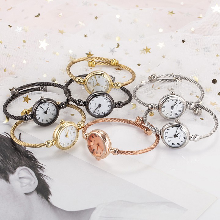 Đồng hồ nữ CANDYCAT1 dây thép vòng tay cá tính version 3