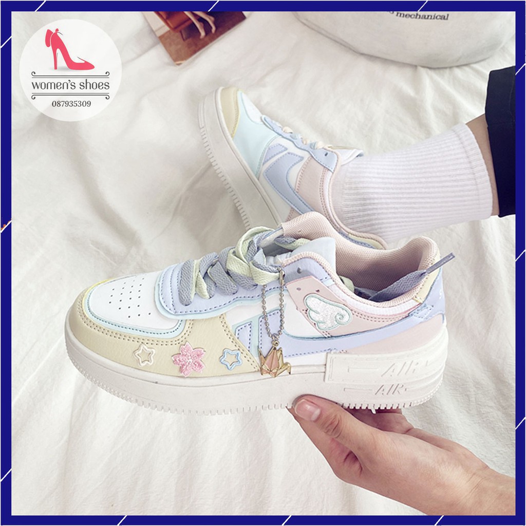 Giày Nữ Sneaker Kèm Ticker Phong Cách Hàn