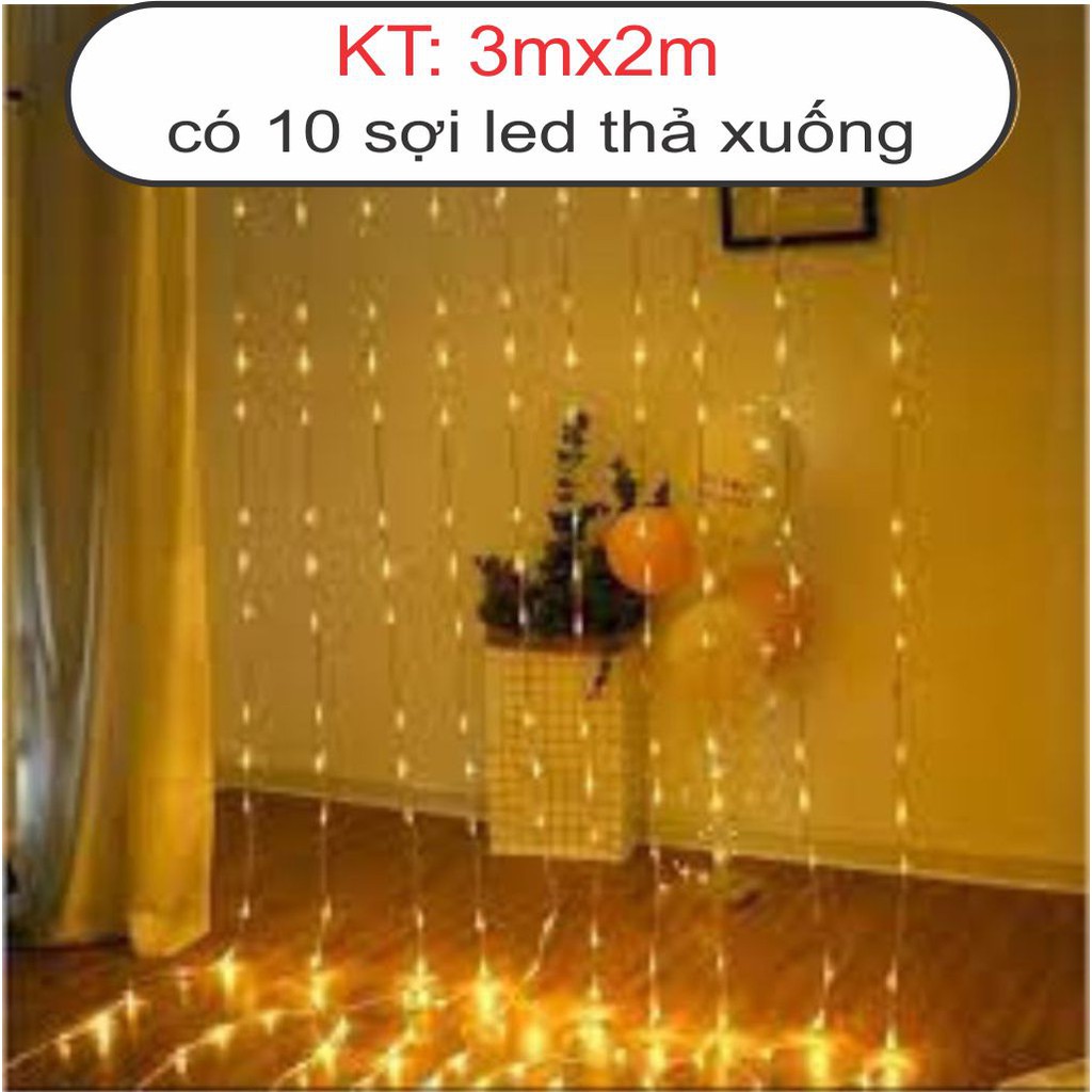 Dây đèn led trang trí LTP hiệu ứng thác nước trang trí noel nhiều màu - kích thước: 3m x 2m