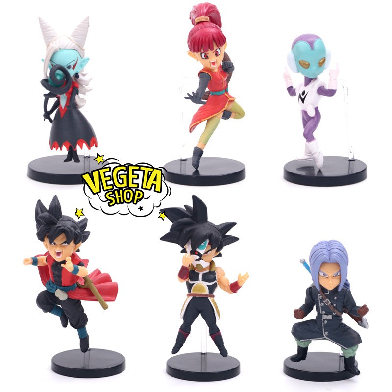 Mô hình Dragon Ball Heroes - Set 6 nhân vật Beat Note Future Trunks Jaco Bardock Towa - WCF Super Heroes - Cao 8cm