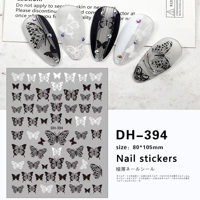 Sticker dán móng hình bướm mới