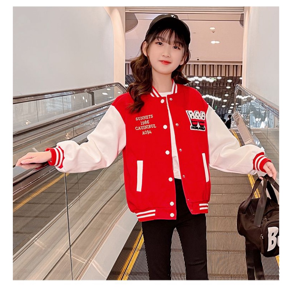 Áo khoác nỉ cao câp dành cho bé gái 14-45kg mẫu Chữ R. Chất liệu đẹp, đường may kỹ.MA111